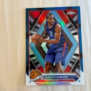 🔥 2024 Kawhi Leonard Topps Chrome Hologram. Card are mint condition